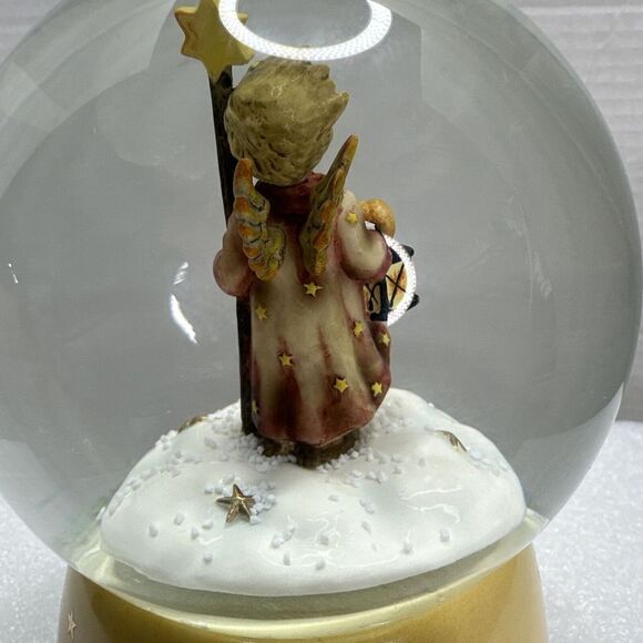 VTG Goebel M.J. Hummel Musical Snow Globe Angel Lantern Christmas Song #343 New - Picture 4 of 14
